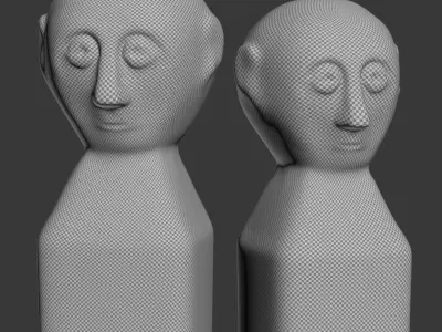 Decorative antique sculptures  3D model