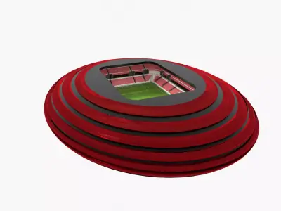 Soccer Stadium Low-poly 3D model