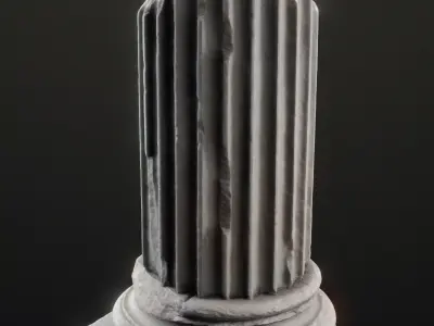 Ephesos ancient greek column base scanned 3D model