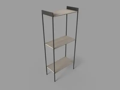  Wall Mounted Shelving Units Low-poly 3D model