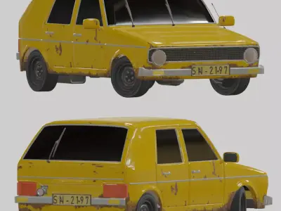 Generic old car 3D model