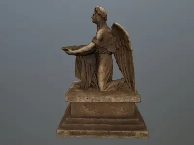 Angel  Statue Low-poly 3D model