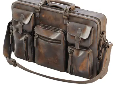 Custom Leather Bag 3D model