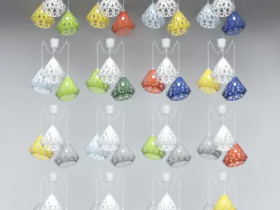 LIGHT chandelier Low-poly 3D model