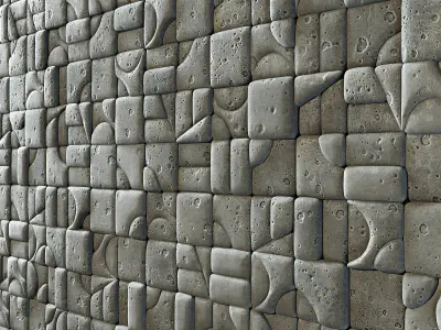 Panel stone smooth clear facture n2 3D model