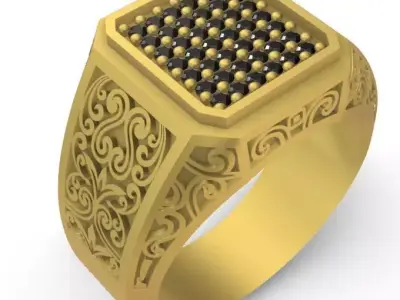 classic ring men model c 3D print model