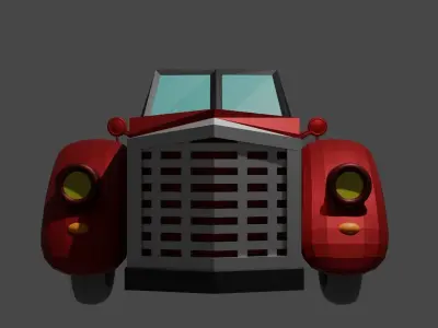 Ancient Car low-poly Low-poly 3D model