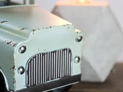 Teal Catanzaro Vintage Country Farmhouse Style Metal Vehicle 3D model