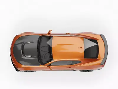 High Performance Muscle Car Low-poly 3D model