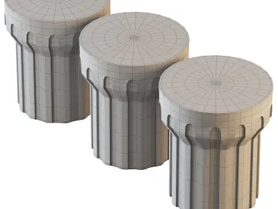 Dark Gray Donegal End Table 3D model