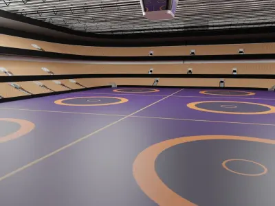 Wrestling Stadium Low-poly 3D model
