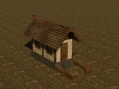 Medieval House 3 Free low-poly 3D model purchase