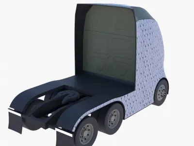 Future semitruck XIII PBR 3D model