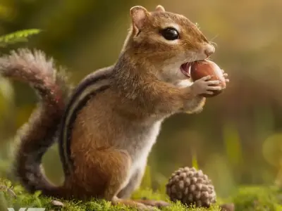 Chipmunk Animation VFX Grace 3D model