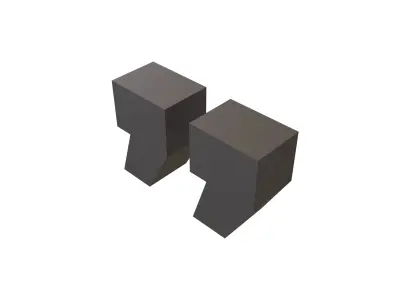 Quotation Mark Symbol v1 001 Low-poly 3D model