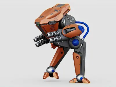 BATTLE DROID TORROUS Rigged for Unreal Engine - Unity - MIXAMO 3D model