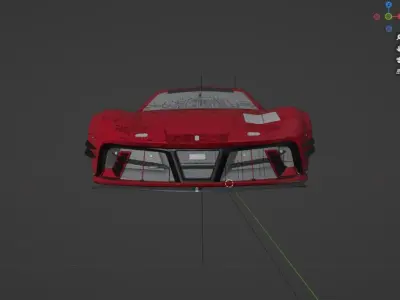 ferrari Low-poly 3D model