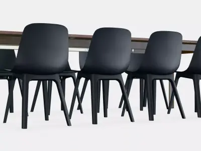 STRANDTORP - ODGER Table and 8 chairs 3D model