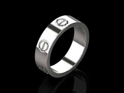 Love Wedding  Ring 21 Size N153 3D print model