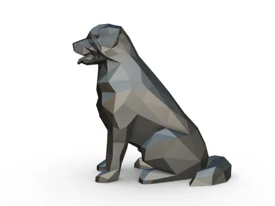 Bovaro del bernese low poly 3D print model