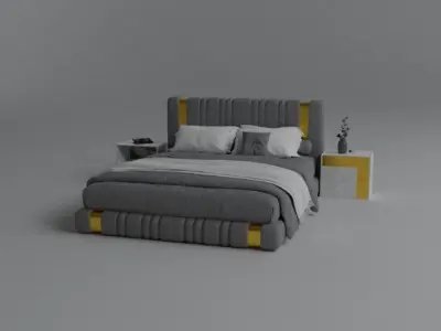 Bed interior 3D model Muraglia Luxury Bedroom 3D model