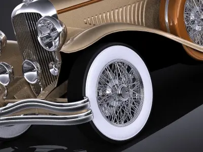 Duesenberg J 232 1930 sedan VRAY 3D model