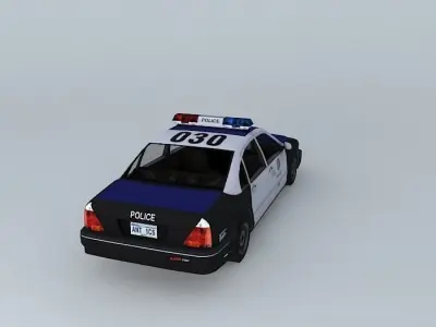 US Police Car Solar Electric Conversion 3D model