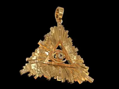 Pendant all-seeing eye 3D print model