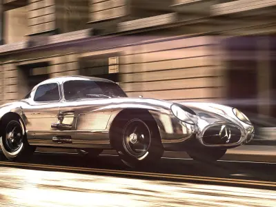 Mercedes-Benz 300SLR Low-poly 3D model