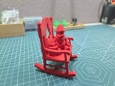 Santa Claus on Rocking Chair 3D print model