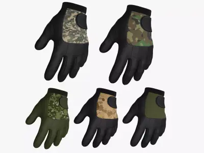 Gloves 01 Military Low-poly 3D model