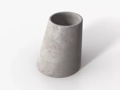 Concrete Vases Cone Low-poly 3D model