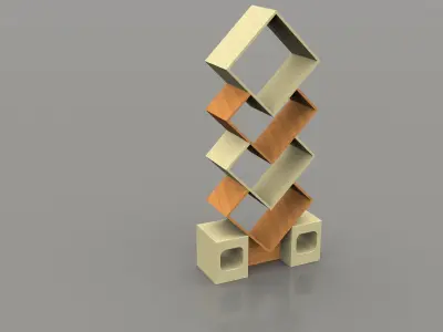 Bookcase  bookshelves Free 3D model