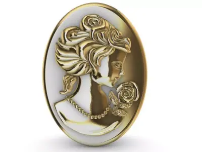 Cameo woman Camafeu  3D print model
