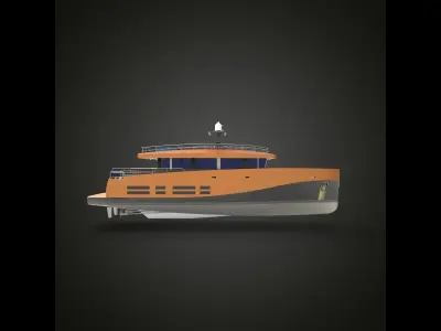 yacht luxury grade A kokonuts 3D model