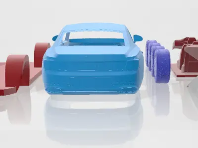 Bentley Flying Spur Speed 2025 - Separate Parts STL Model 3D print model