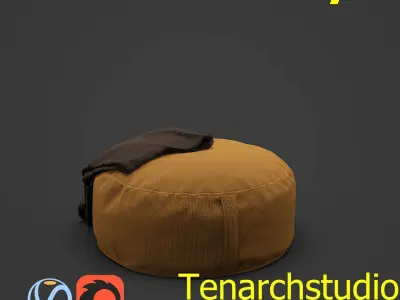 Tenarchstudio padded stool render ready  3D model