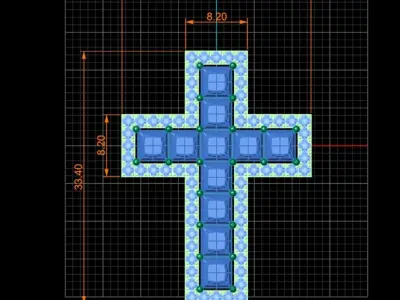 cross diamonds 3D print model