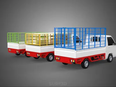 UTILITY CAGE SUV BAKKIE UTE PICKUP TRUCK PICK UP CAR VEHICLE VAN 3D model