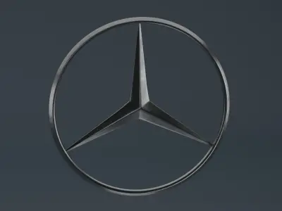 Mersedes Benz Emblem Logo 3D model