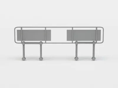 Race sign Low-poly 3D model