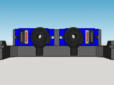 trx4 servo holder 3D model