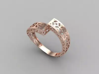 Two Head Women Ring 3DM Womens Ring 3d models 3D print model 3D print model buy