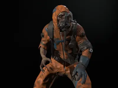 UrbanZombie4 for pack Low-poly 3D model