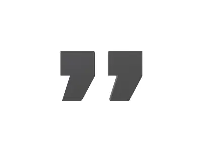 Quotation Mark Symbol v1 001 Low-poly 3D model