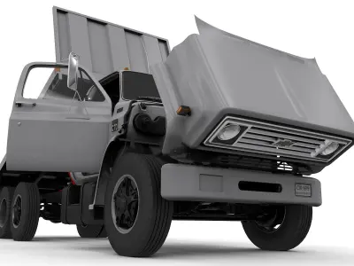 Chevy C70 1979 Flatbed Truck 3D model