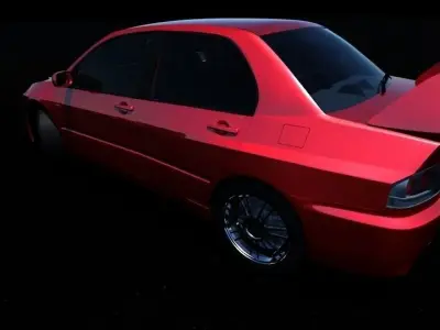 High Poly Template For Lancer Evolution IX Free 3D model