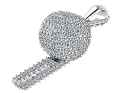 Whistle Pave Pendant 1996 3D print model