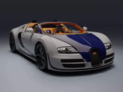 Bugatti Veyron Grand Sport Vitesse Low-poly 3D model