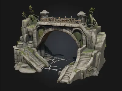 Stone Archway Diorama  3D model